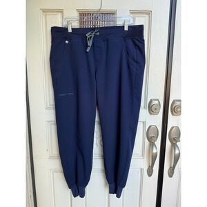 FIGS Technical Women's Navy Blue Zamora Jogger Scrub Pants Size Large Petite